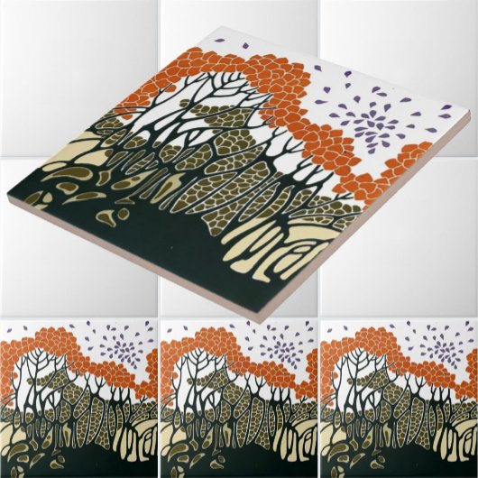 Vintage Kunsthandwerker oder Handwerker Windblown Fliese