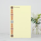 Vintage Kunsthandwerkskunst Briefpapier (Stehend Vorderseite)