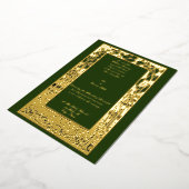 Vintage Kunsthandwerkskunst und Bäume Folieneinladung (Gedreht)