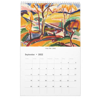 Vintage-Kunstkalender Henry Lyman Saÿen Modernist Kalender