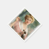 Vintage Kunstkollektion Digitales Party Napkin Serviette (Ecke)