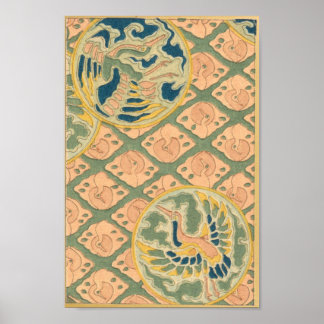Vintage Kunstkrane aus Japan Poster