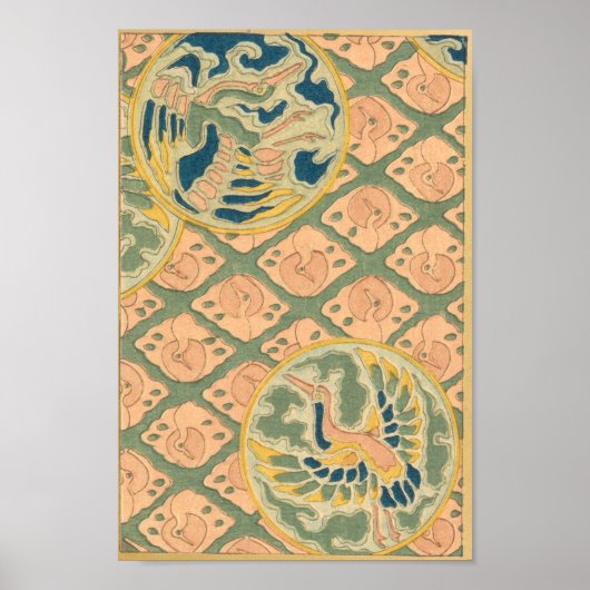 Vintage Kunstkrane aus Japan Poster (Vorne)