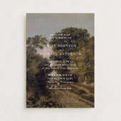 Vintage Kunstkunst, rustikale Hochzeit Einladung