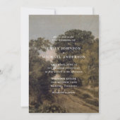 Vintage Kunstkunst, rustikale Hochzeit Einladung (Vorderseite)