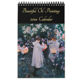 Vintage Kunstkunst Schöne Ölgemälde 2026 Mauer Kalender