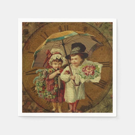 Vintage Kunstkunst Serviette (Vorderseite)