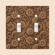 Vintage-Kunstleder mit geprägtem Blumenlook