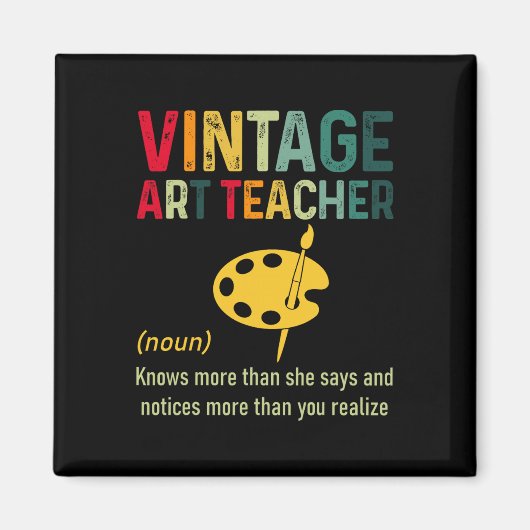Vintage-Kunstlehrer Magnet (Vorne)