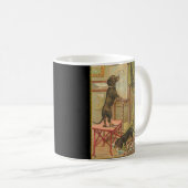 Vintage Künstler Dackel Dackel Tasse (VorderseiteRechts)