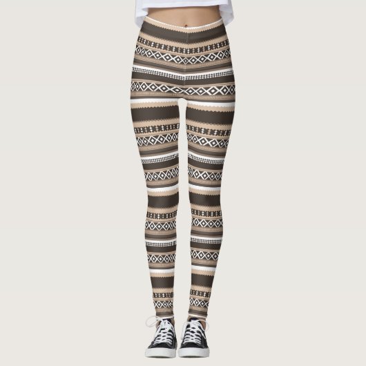 Vintage künstlerisch zeichnend Leggings (Vorderseite)