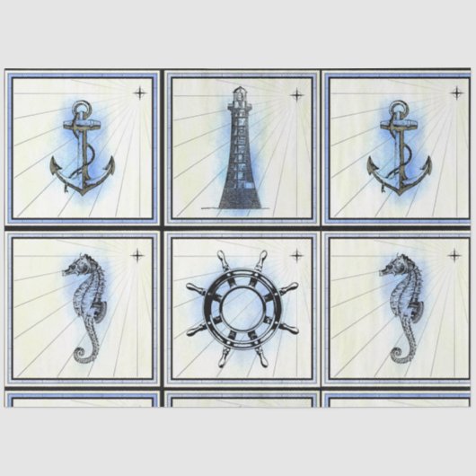 Vintage künstlerische Entdeckungsreise Seidenpapier (Vorderseite)