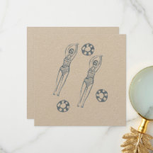 Vintage künstlerische Snychro Schwimmer Illustrati