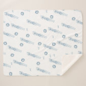 Vintage künstlerische Snychro Schwimmteam Muster Sherpadecke (Vorderseite (Horizontal))