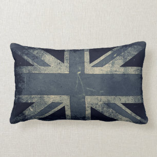 Vintage künstlerischer Grunge UK-Flagge Lendenkissen