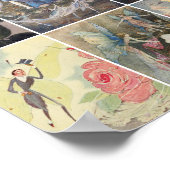 Vintage Kunstmalereien Poster (Ecke)