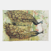 Vintage Kunstpfakocks mit einer Botschaft, Geschen Handtuch (Horizontal)