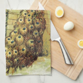 Vintage Kunstpfakocks mit einer Botschaft, Geschen Küchentuch (Viertel Falte)