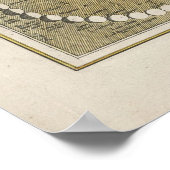 Vintage Kunstphasen des Monddiagramms - selenograp Poster (Ecke)