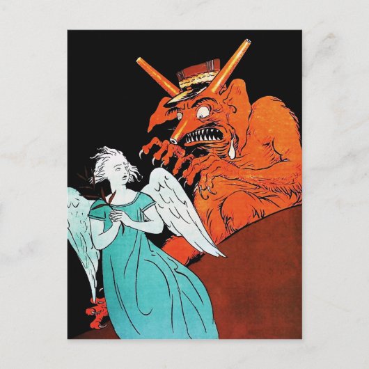 Vintage-Kunstpostkarte mit Kuriositäten Postkarte (Vorderseite)