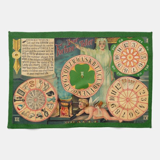 Vintage Kunsträder des Wahrsagens - Liebe Handtuch (Horizontal)