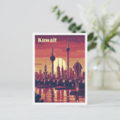 Vintage Kunstreise Kuwait Postkarte (Stehend Vorderseite)