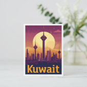 Vintage Kunstreise Kuwait Postkarte (Stehend Vorderseite)