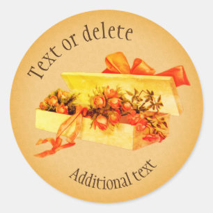 Vintage Kunstsammlung Personalisierter Rose Runder Aufkleber