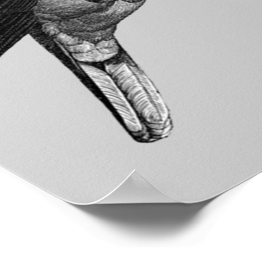 Vintage Kunsttauben bei Zweigtieren Poster (Ecke)