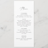 Vintage, kunstvoll inspiriert Hochzeit Menükarte (Vorderseite)