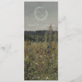 Vintage, kunstvoll inspiriert Hochzeit Menükarte (Rückseite)