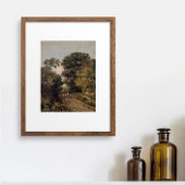 Vintage, kunstvolle Landschaft rustikale Landschaf Poster