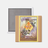 Vintage Kunstwerbung Violett Hexenhazel Magnet (Vorderseite/Rückseite)