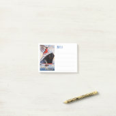 VINTAGE KUNSTWERKE AQUITANIEN REISEANSCHLUSS POST-IT KLEBEZETTEL (Auf Schreibtisch)