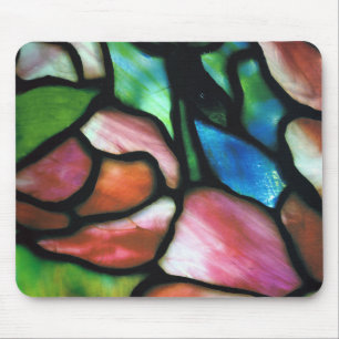 Vintage Kunstwerke aus Tiffany-Hartglas Mousepad