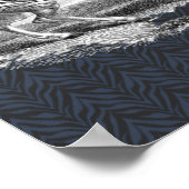 Vintage Kunstzebra-Stute und Fohlen-Tier-Plakat Poster (Ecke)