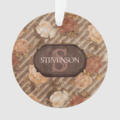 Vintage Kupfer-Gewürz-Rose | Rustikale Gewohnheits Ornament (Vorderseite)