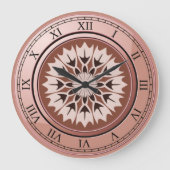 Vintage Kupfer-Runde Große Wanduhr (Vorderseite)