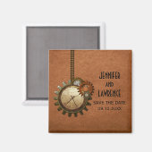 Vintage Kupfer-Uhr Speichern des Datumsfelds Magnet (Vorderseite/Rückseite)