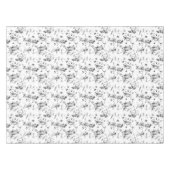 Vintage Kupiden Engel Schwarz-weißes Tier Tischdecke (Vorderseite (Horizontal))