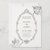 Vintage Kuppel Barockkunst Hochzeit Einladung (Vorderseite)