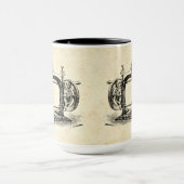 Vintage Kurbel-Nähmaschine Tasse (Zentrum)