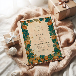 Vintage-Kürbis-Ernte-Hochzeit Save The Date