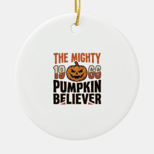 Vintage-Kürbis-Glaubens-Halloween-Shirt-Design_1 Keramik Ornament