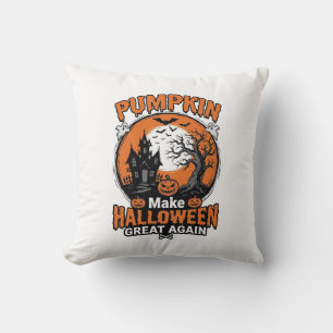 Vintage-Kürbis-Halloween-Großartig-Wieder-T-Shirt- Kissen