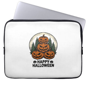 Vintage-Kürbis-Halloween-Jack-O-Lantern-Wald-Shirt Laptopschutzhülle