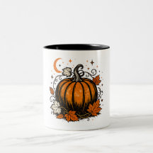 Vintage-Kürbis-Kaffeetasse | Cozy Halloween Herbst