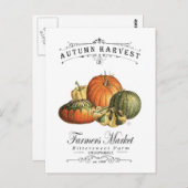 Vintage Kürbis Postkarte (Vorne/Hinten)