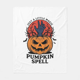 Vintage-Kürbis-Zauber-Halloween-Hexen-Hand-Kunst_1 Fleecedecke