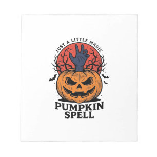 Vintage-Kürbis-Zauber-Halloween-Hexen-Hand-Kunst_1 Notizblock